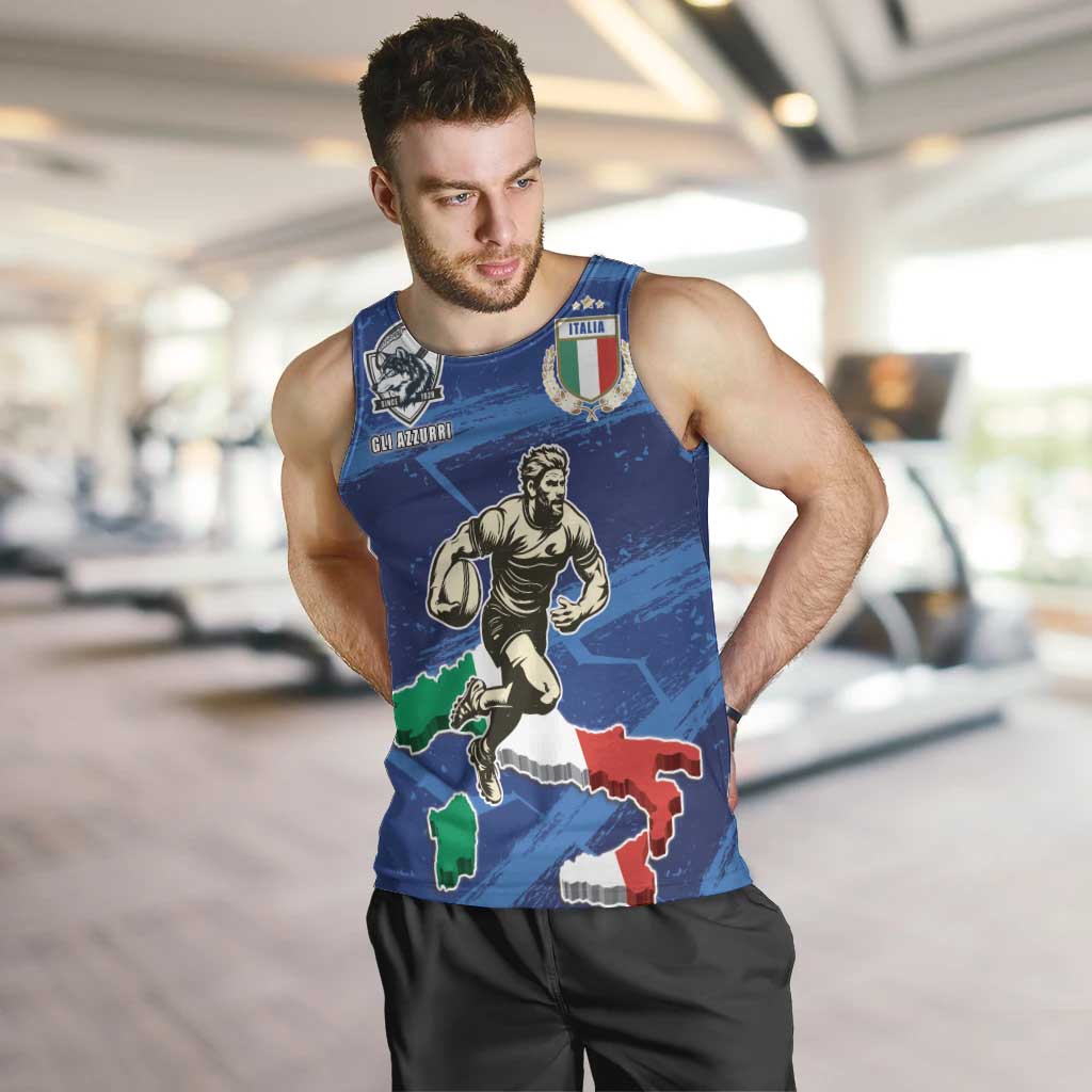 Italian Republic Rugby Custom Men Tank Top Sporty Style