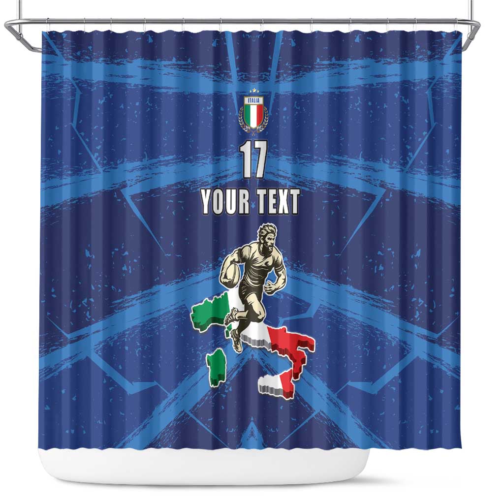 Italian Republic Rugby Custom Shower Curtain Sporty Style