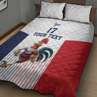 France Rugby Custom Quilt Bed Set Come on Les Bleus White Style