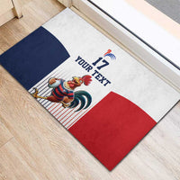 France Rugby Custom Rubber Doormat Come on Les Bleus White Style
