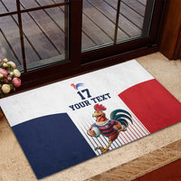 France Rugby Custom Rubber Doormat Come on Les Bleus White Style