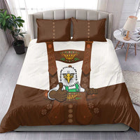Lederhosen Costume Germany Bedding Set Bald Eagles With Traditional German Pattern