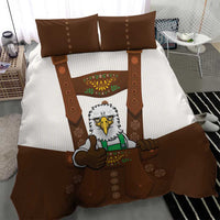 Lederhosen Costume Germany Bedding Set Bald Eagles With Traditional German Pattern