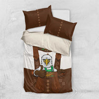 Lederhosen Costume Germany Bedding Set Bald Eagles With Traditional German Pattern