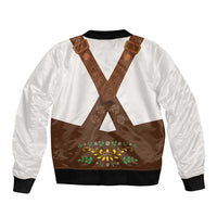 Lederhosen Costume Germany Bomber Jacket Bald Eagles With Traditional German Pattern