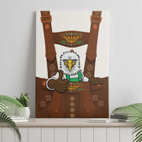 Lederhosen Costume Germany Canvas Wall Art Bald Eagles With Traditional German Pattern