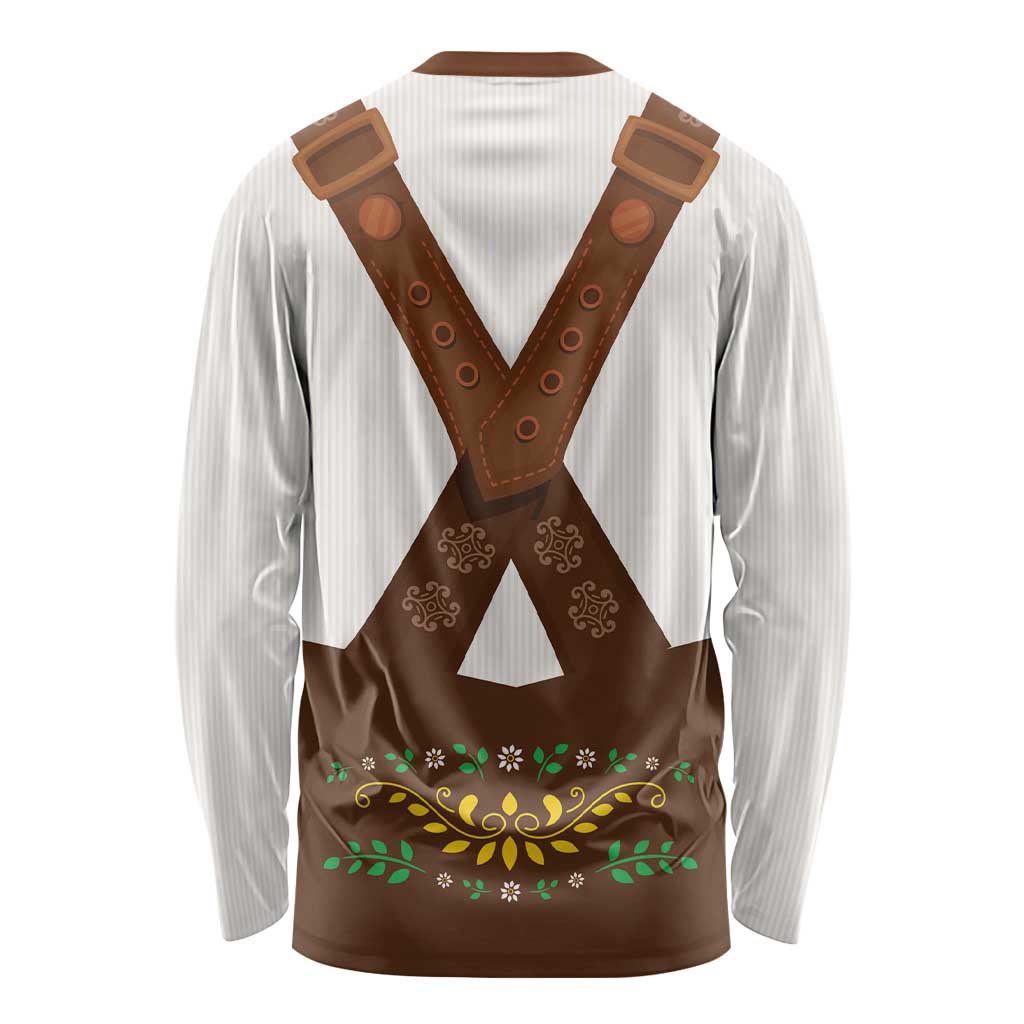 Lederhosen Costume Germany Long Sleeve Shirt Bald Eagles With Traditional German Pattern