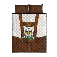 Lederhosen Costume Germany Quilt Bed Set Bald Eagles With Traditional German Pattern
