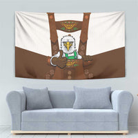 Lederhosen Costume Germany Tapestry Bald Eagles With Traditional German Pattern