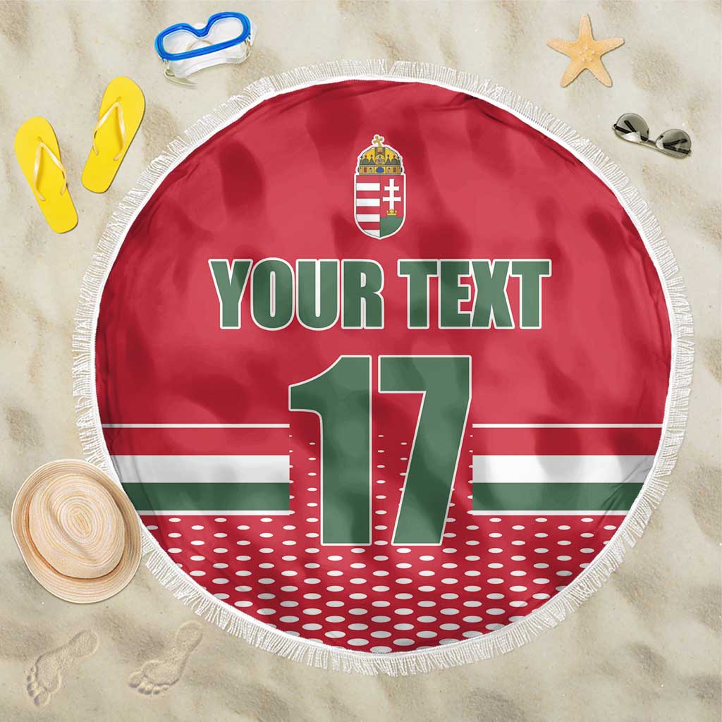 Custom Hungary Ice Hockey Beach Blanket Red Style Come on Magyars
