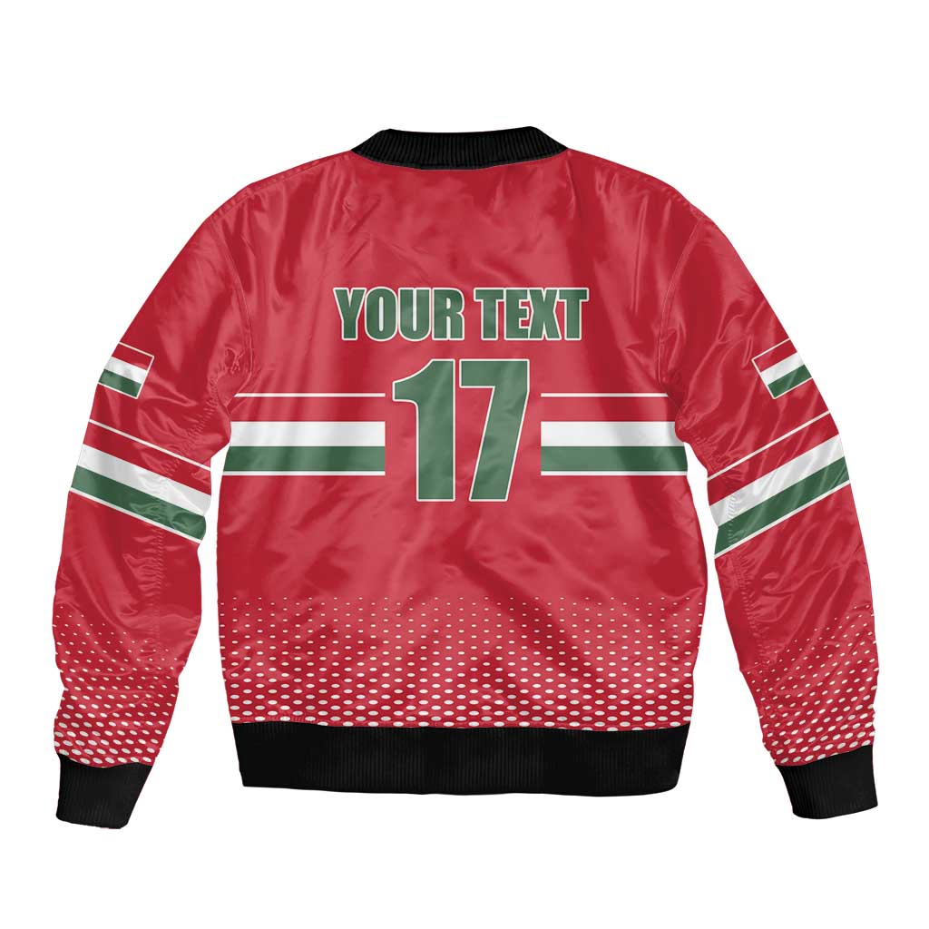 Custom Hungary Ice Hockey Bomber Jacket Red Style Come on Magyars