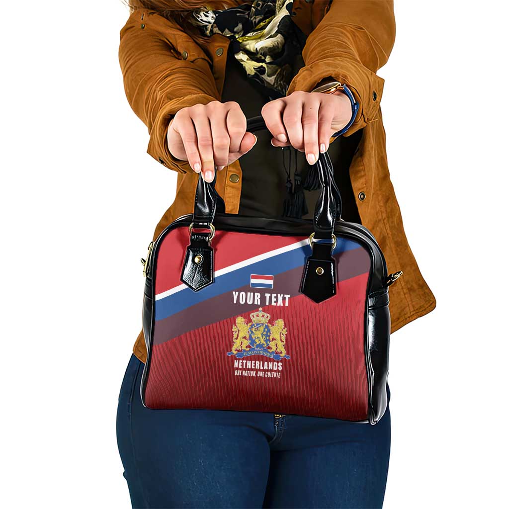 Personalized Netherlands Lion Shoulder Handbag Nederland Flag and Coat of Arms