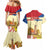 Netherlands Lion and Knight Couples Matching Mermaid Dress and Hawaiian Shirt Tulips and Windmills