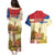 Netherlands Lion and Knight Couples Matching Puletasi and Hawaiian Shirt Tulips and Windmills