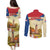 Netherlands Lion and Knight Couples Matching Puletasi and Long Sleeve Button Shirt Tulips and Windmills