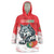 Custom Portugal Rugby Go Champions Wearable Blanket Hoodie Wolf Mascot Style