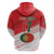 Custom Portugal Rugby Go Champions Zip Hoodie Wolf Mascot Style