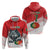 Custom Portugal Rugby Go Champions Zip Hoodie Wolf Mascot Style