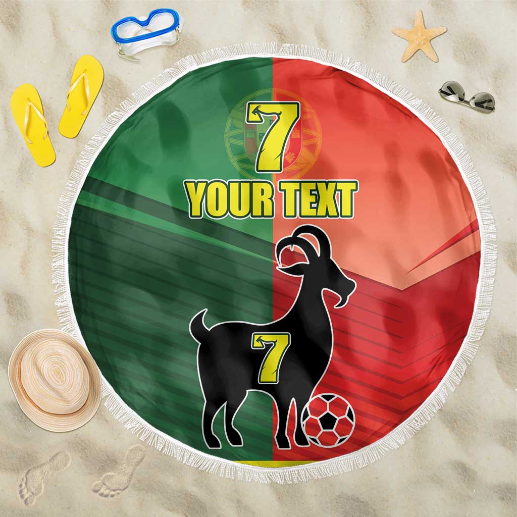 Personalized Portugal 7 Goat Beach Blanket Greatest Of All Time Sporty Style