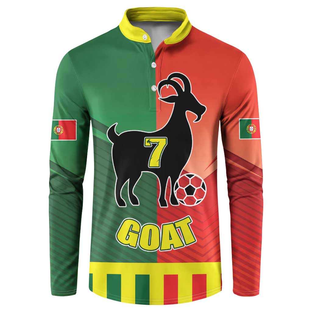 Personalized Portugal 7 Goat Button Sweatshirt Greatest Of All Time Sporty Style