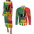 Personalized Portugal 7 Goat Couples Matching Puletasi and Long Sleeve Button Shirt Greatest Of All Time Sporty Style