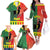 Personalized Portugal 7 Goat Family Matching Off The Shoulder Long Sleeve Dress and Hawaiian Shirt Greatest Of All Time Sporty Style