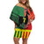 Personalized Portugal 7 Goat Family Matching Off Shoulder Short Dress and Hawaiian Shirt Greatest Of All Time Sporty Style