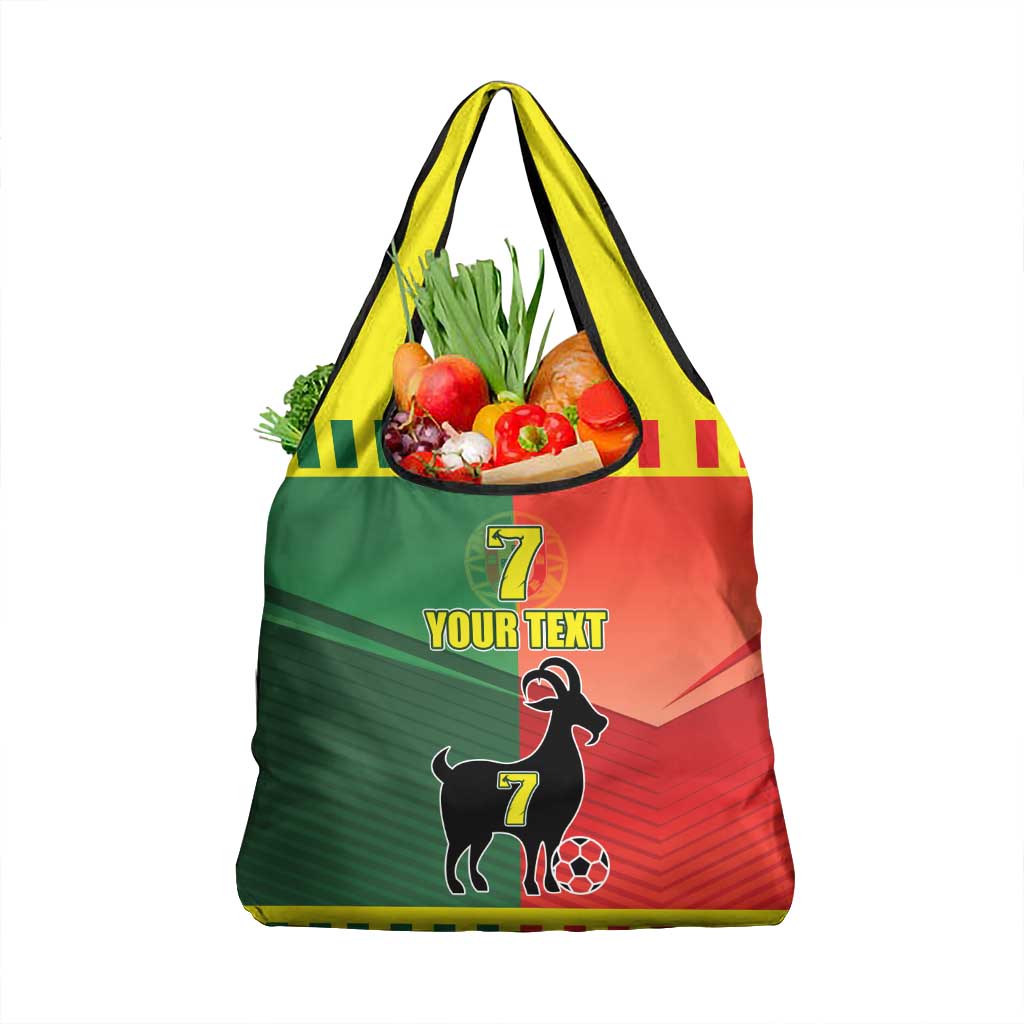 Personalized Portugal 7 Goat Grocery Bag Greatest Of All Time Sporty Style