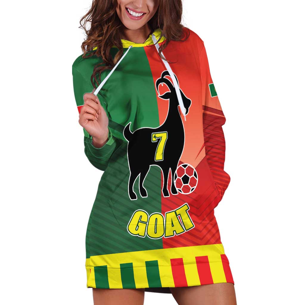 Personalized Portugal 7 Goat Hoodie Dress Greatest Of All Time Sporty Style