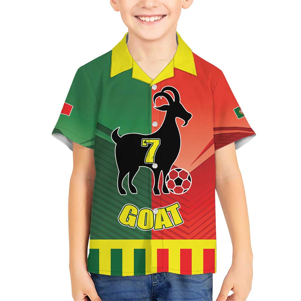 Personalized Portugal 7 Goat Kid Hawaiian Shirt Greatest Of All Time Sporty Style