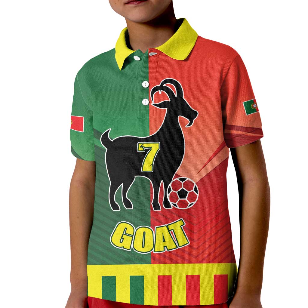 Personalized Portugal 7 Goat Kid Polo Shirt Greatest Of All Time Sporty Style