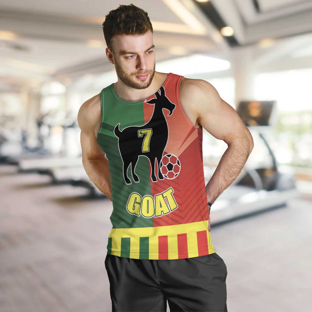 Personalized Portugal 7 Goat Men Tank Top Greatest Of All Time Sporty Style