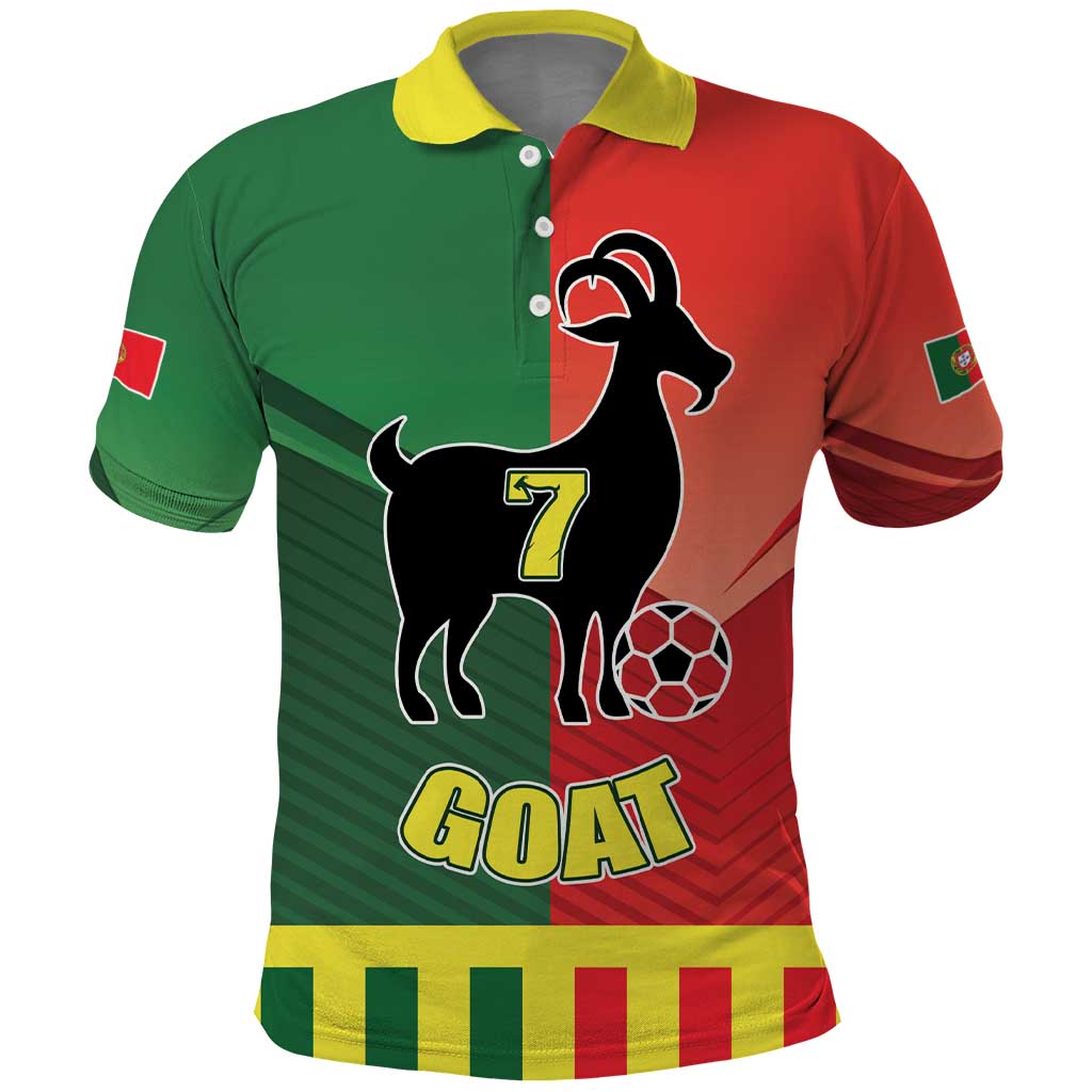 Personalized Portugal 7 Goat Polo Shirt Greatest Of All Time Sporty Style