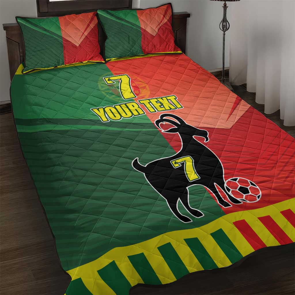 Personalized Portugal 7 Goat Quilt Bed Set Greatest Of All Time Sporty Style