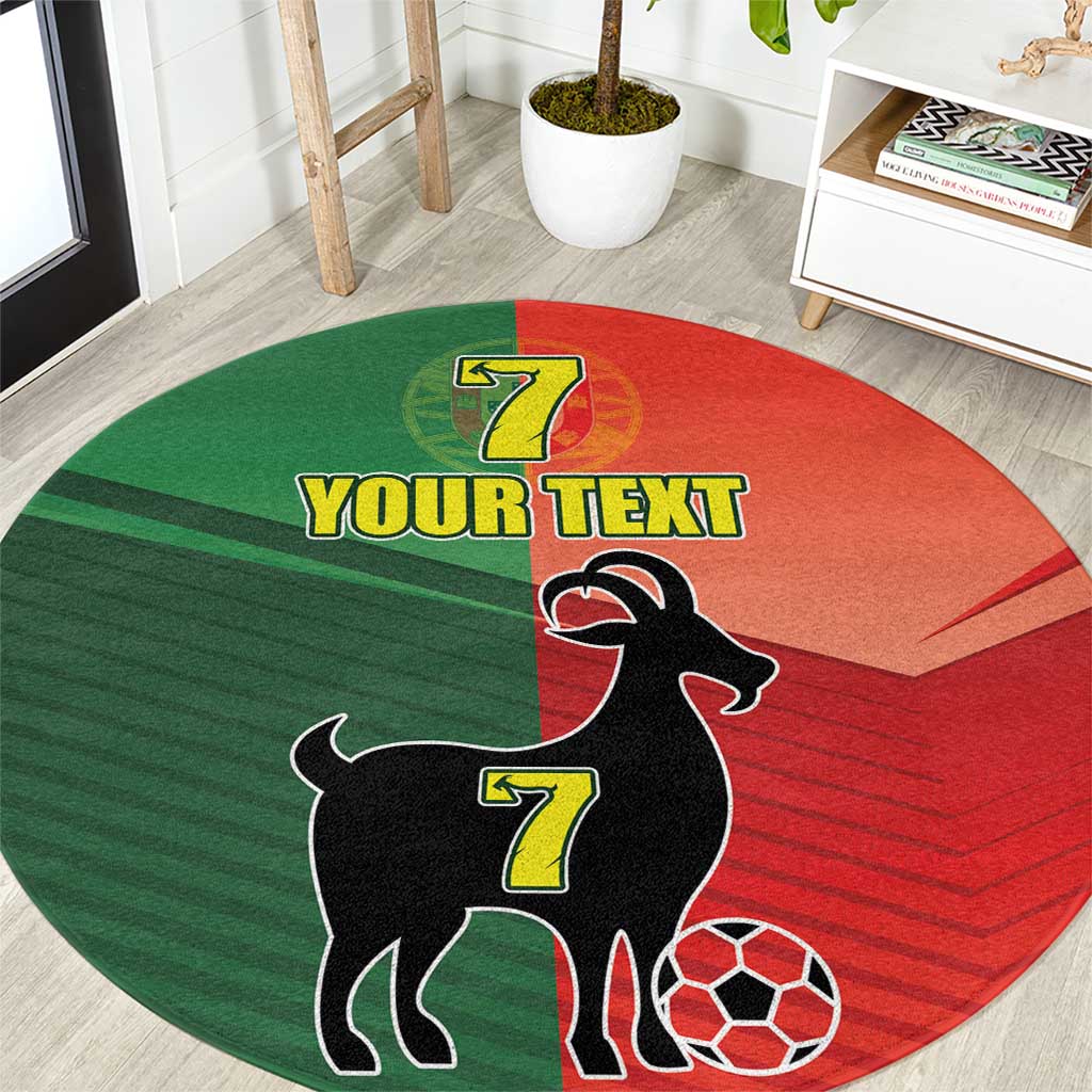 Personalized Portugal 7 Goat Round Carpet Greatest Of All Time Sporty Style