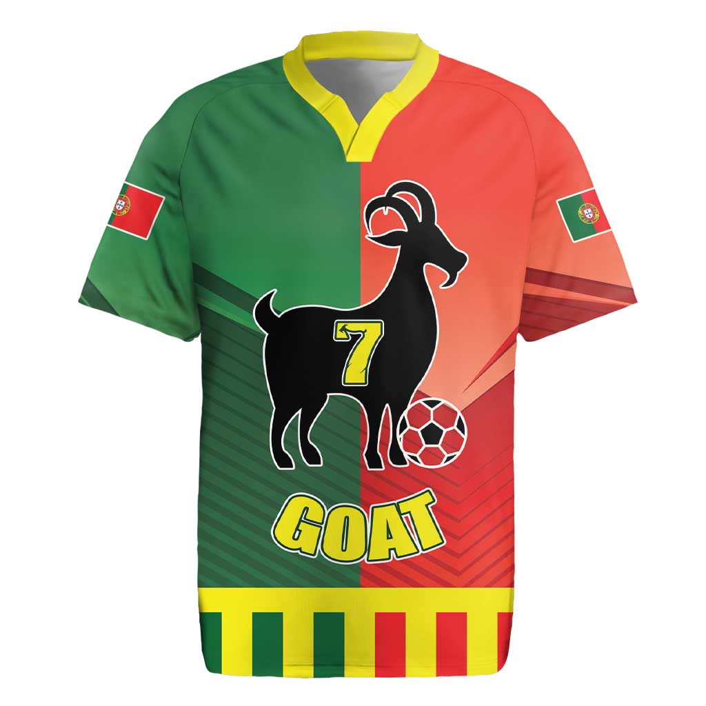 Personalized Portugal 7 Goat Rugby Jersey Greatest Of All Time Sporty Style