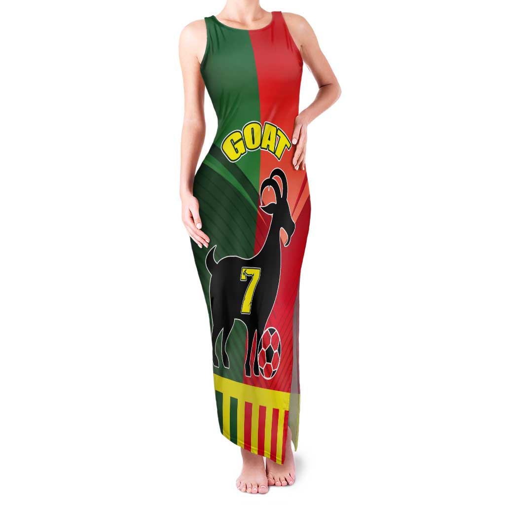 Personalized Portugal 7 Goat Tank Maxi Dress Greatest Of All Time Sporty Style