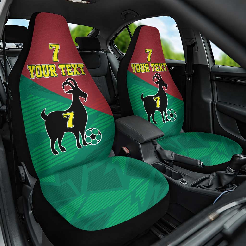 Personalized Portugal 7 Goat Car Seat Cover Greatest Of All Time Red Green Vintage