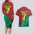 Personalized Portugal 7 Goat Couples Matching Long Sleeve Bodycon Dress and Hawaiian Shirt Greatest Of All Time Red Green Vintage