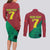 Personalized Portugal 7 Goat Couples Matching Long Sleeve Bodycon Dress and Long Sleeve Button Shirt Greatest Of All Time Red Green Vintage