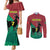 Personalized Portugal 7 Goat Couples Matching Mermaid Dress and Long Sleeve Button Shirt Greatest Of All Time Red Green Vintage