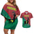 Personalized Portugal 7 Goat Couples Matching Off Shoulder Short Dress and Hawaiian Shirt Greatest Of All Time Red Green Vintage