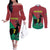 Personalized Portugal 7 Goat Couples Matching Off The Shoulder Long Sleeve Dress and Long Sleeve Button Shirt Greatest Of All Time Red Green Vintage