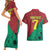 Personalized Portugal 7 Goat Couples Matching Short Sleeve Bodycon Dress and Hawaiian Shirt Greatest Of All Time Red Green Vintage