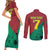 Personalized Portugal 7 Goat Couples Matching Short Sleeve Bodycon Dress and Long Sleeve Button Shirt Greatest Of All Time Red Green Vintage