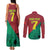 Personalized Portugal 7 Goat Couples Matching Tank Maxi Dress and Long Sleeve Button Shirt Greatest Of All Time Red Green Vintage