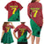 Personalized Portugal 7 Goat Family Matching Long Sleeve Bodycon Dress and Hawaiian Shirt Greatest Of All Time Red Green Vintage