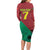 Personalized Portugal 7 Goat Family Matching Long Sleeve Bodycon Dress and Hawaiian Shirt Greatest Of All Time Red Green Vintage