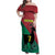 Personalized Portugal 7 Goat Family Matching Off Shoulder Maxi Dress and Hawaiian Shirt Greatest Of All Time Red Green Vintage