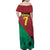 Personalized Portugal 7 Goat Family Matching Off Shoulder Maxi Dress and Hawaiian Shirt Greatest Of All Time Red Green Vintage